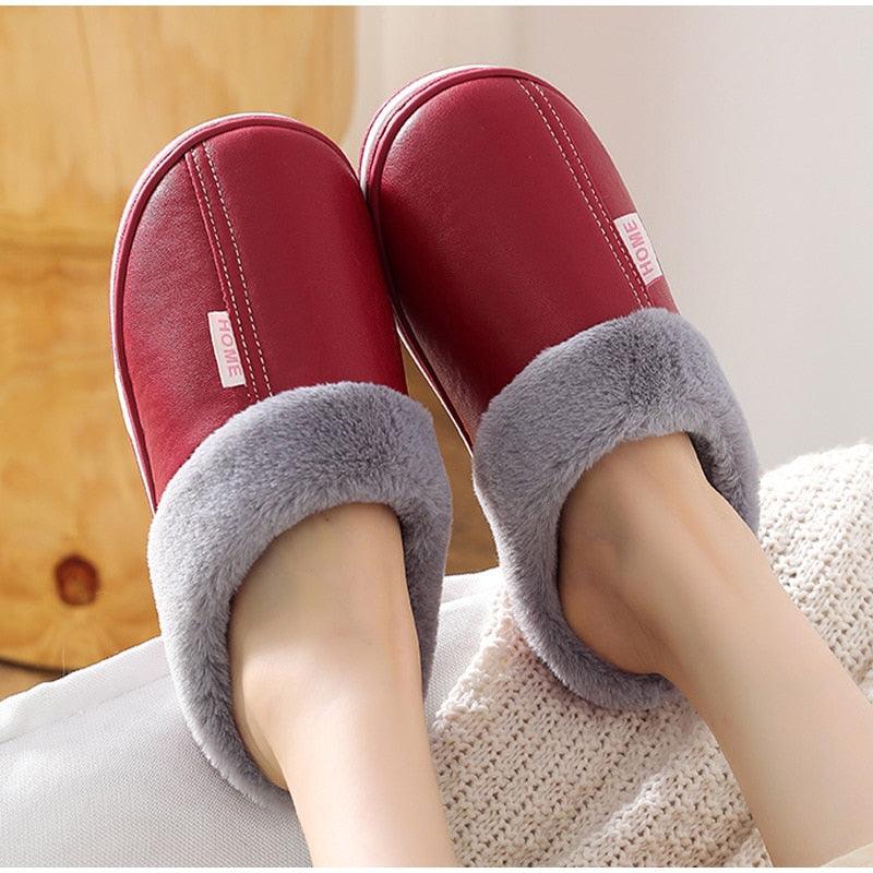 Women's Home Slippers Plush Warm House Shoes Non-Slip Soft Winter Indoors Bedroom Couples Floor Slipper Comfy Warm Memory Foam Faux Fur Indoor Outdoor Non Slip Winter Home Shoes