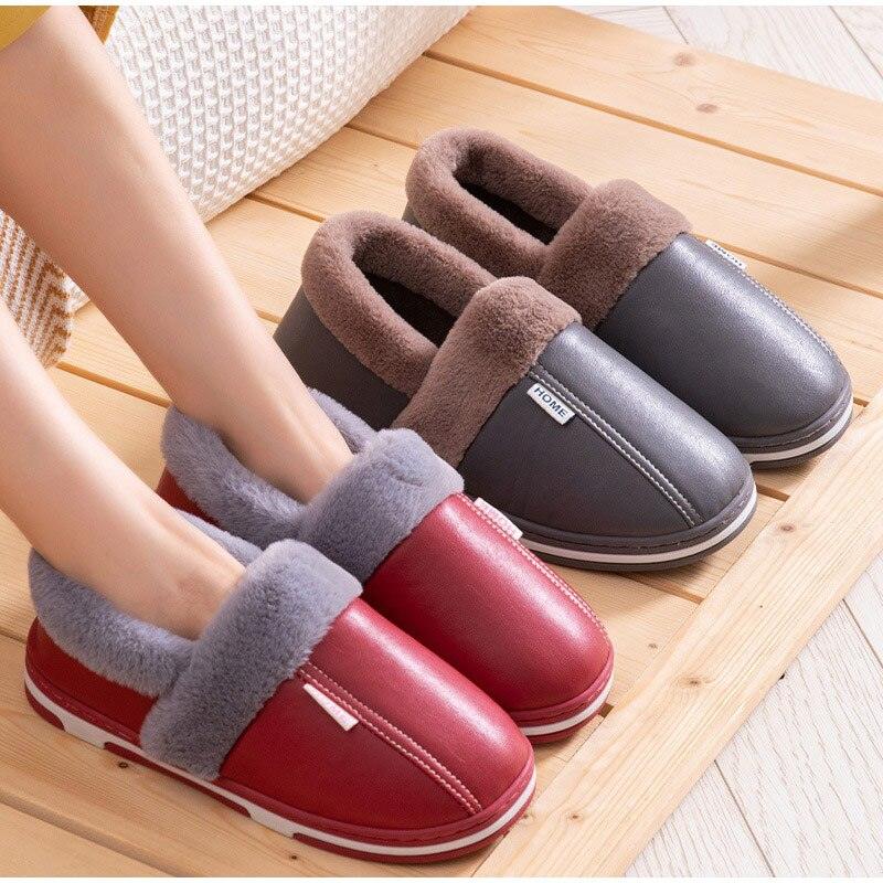 Women's Home Slippers Plush Warm House Shoes Non-Slip Soft Winter Indoors Bedroom Couples Floor Slipper Comfy Warm Memory Foam Faux Fur Indoor Outdoor Non Slip Winter Home Shoes