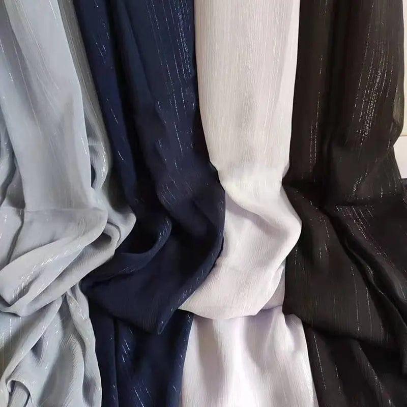 Women's hijab in Solid Color with Silver Silk Bronzing (MH022)