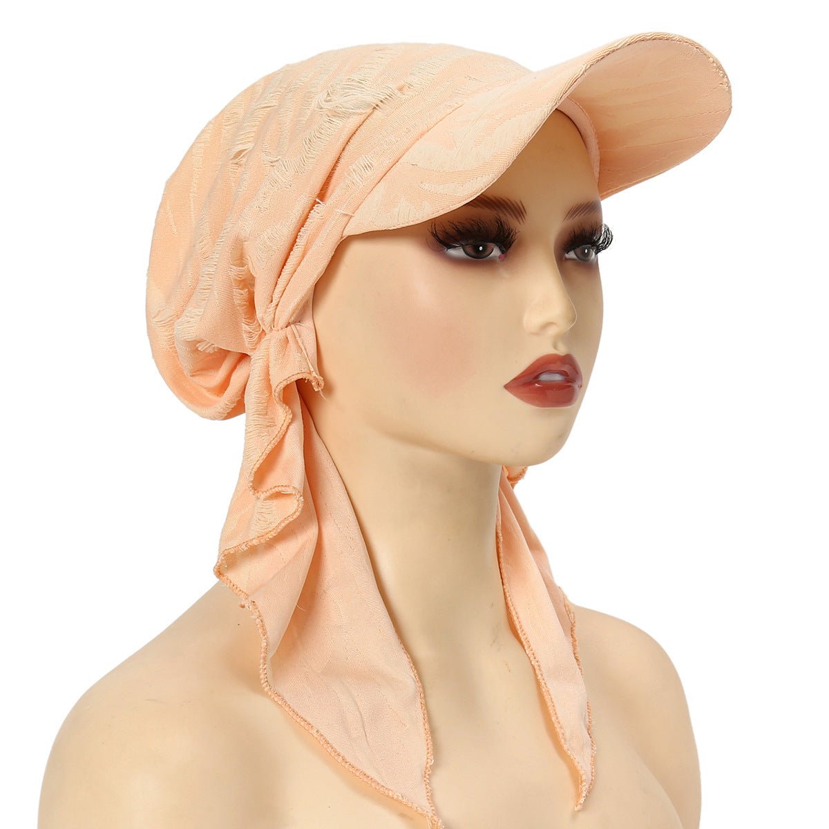 Women's Multi-Color Fashion Baseball Cap – Frayed Edge Boho Beanie with Feather Detail（MH113）