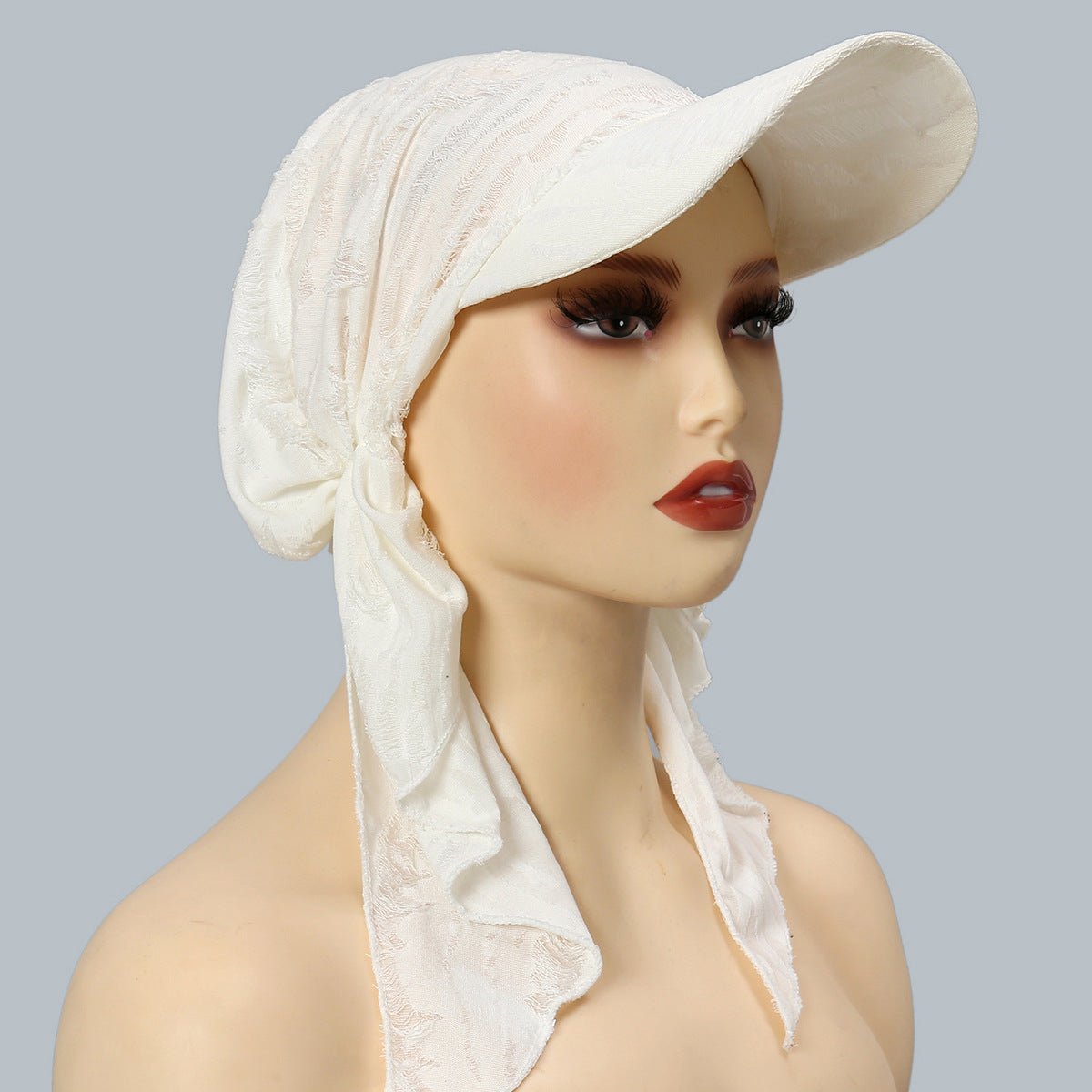 Women's Multi-Color Fashion Baseball Cap – Frayed Edge Boho Beanie with Feather Detail（MH113）