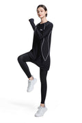 Women's Quick Dry Long Sleeve Modest Workout Top | Polyester Athletic Yoga Tunic with Simple Lines(MS114)