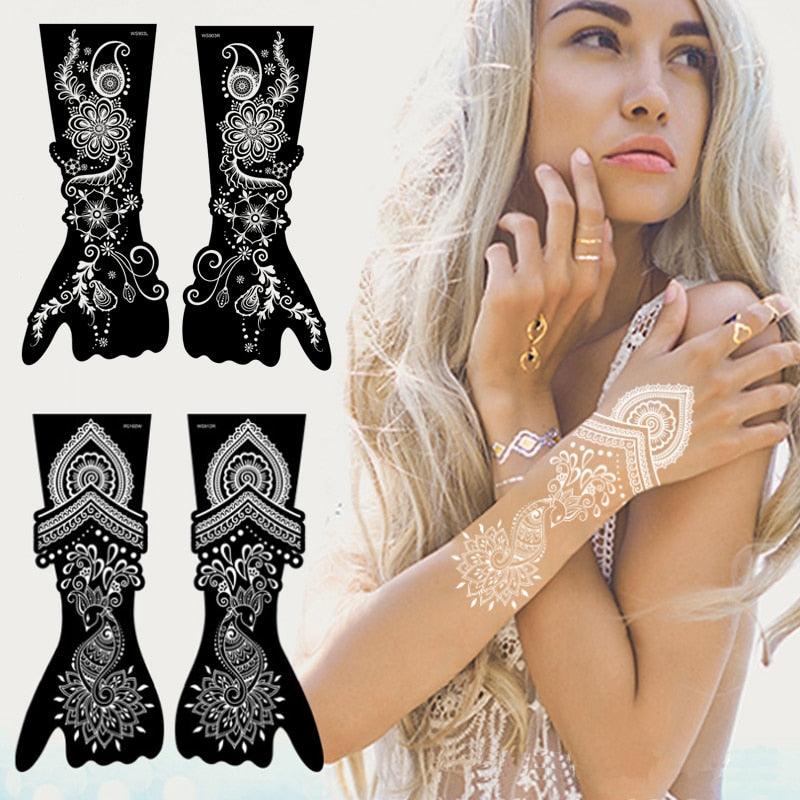 Womens Rose Tattoo Temporary Waterproof Body Tattoos Luxury Flower Design Modern Sticker