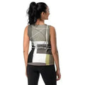 Women's Stretch Fit Tank Top - Abstract Brown Geometric Shapes