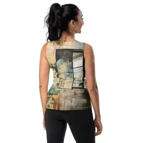 Women's Stretch Fit Tank Top - Rustic Botanical Plants