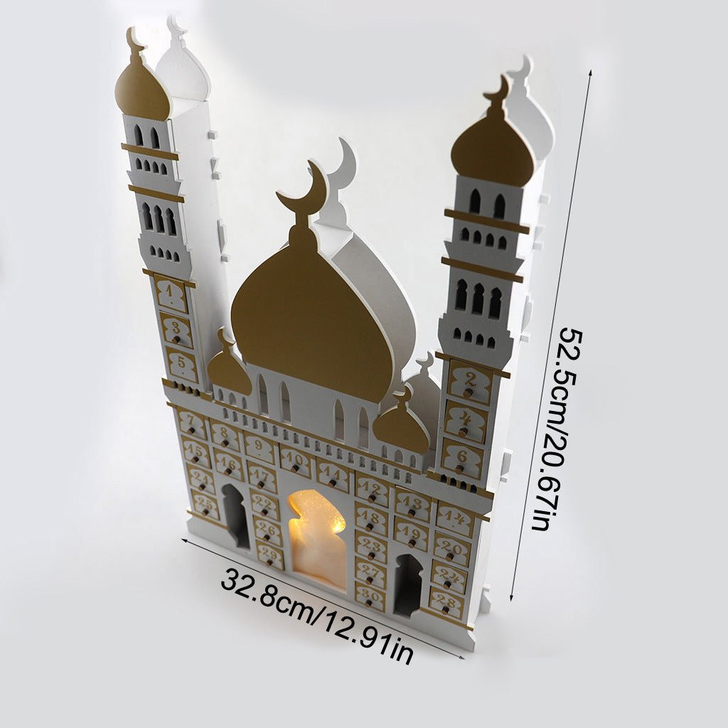 Wooden Arabic Castle Ramadan Countdown (MAC384)