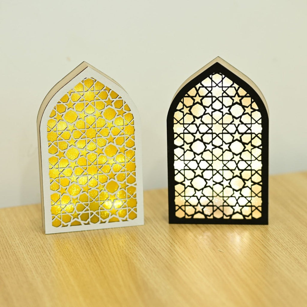 Wooden Light Up LED Gift Eid Decoration (MR070)