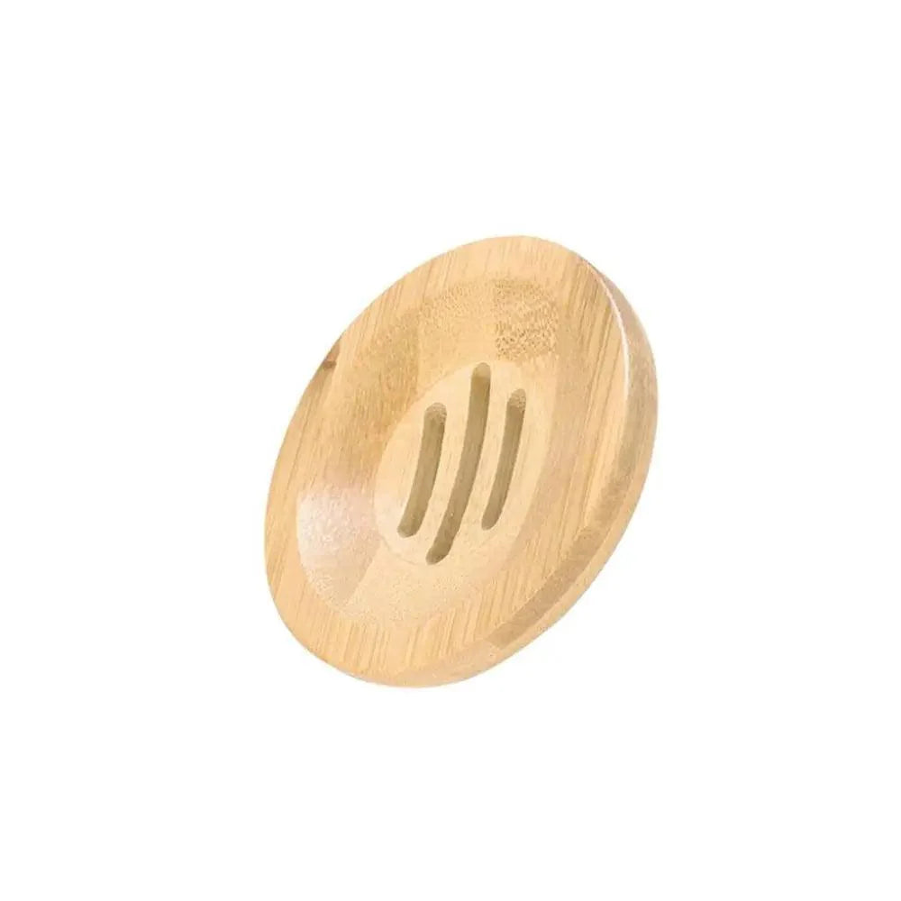 Wooden Natural Bamboo Soap Dishes Tray Holder Storage Soap Rack Plate Box Container Portable Bathroom Soap Dish Storage Box Bathroom Wooden Soap Case Holder Home Hand Craft Natural Wood Dish Holder for Soap Sponge
