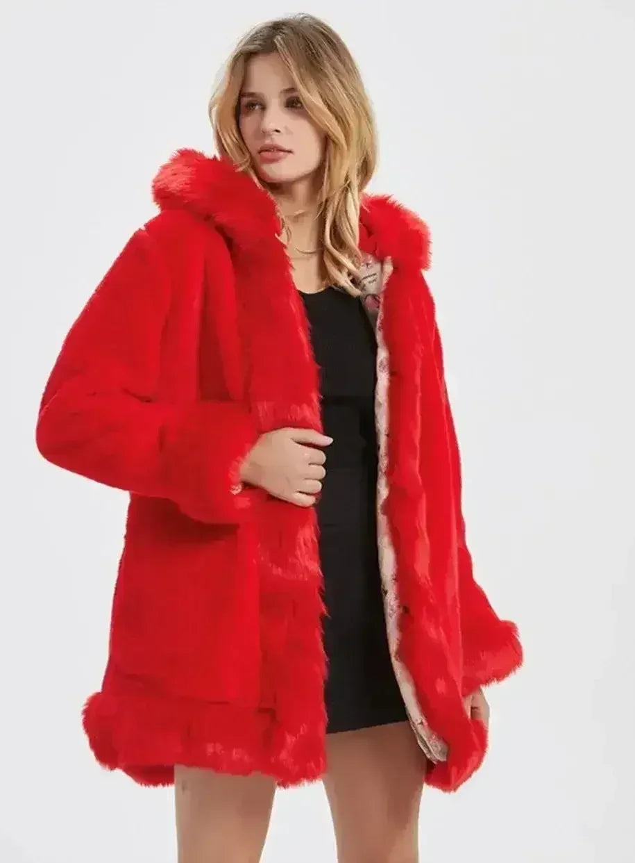 Faux Fur Collar Jacket - Cozy Winter Coat | Femstylo