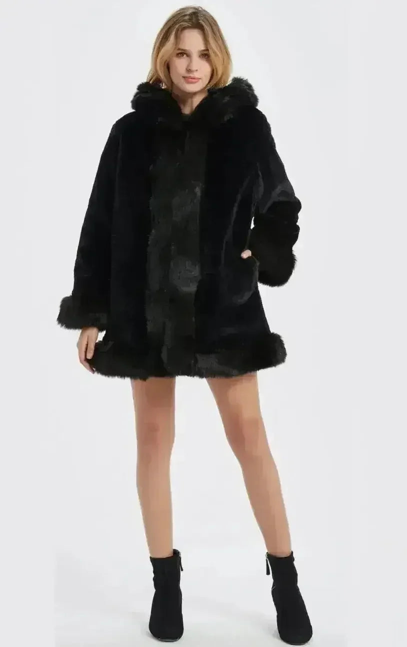 Faux Fur Collar Jacket - Cozy Winter Coat | Femstylo