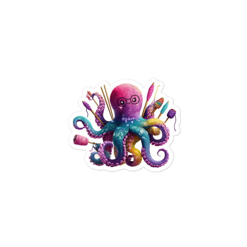 Yarnctopus Sticker – Bubble-Free Sticker for Makers, Crafters & Yarn Addicts