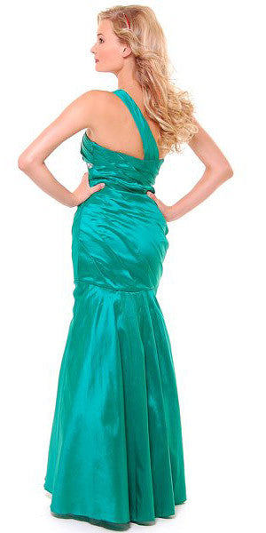 CLEARANCE - Cinderella Divine 1646 Long Dress Taffeta One Shoulder (Size 6)