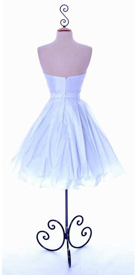 CLEARANCE - Cinderella Divine 5039 Knee Length White A-Line Dress (Size M)