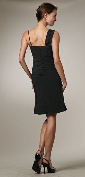 CLEARANCE - Celavie 6031s Black Wedding Guest Dress Elegant (Size XL)