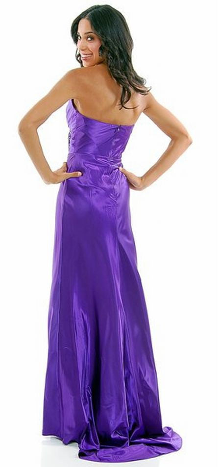 CLEARANCE - Cinderella Divine 7704 Strapless Sweetheart Long Satin Dress (Size L)