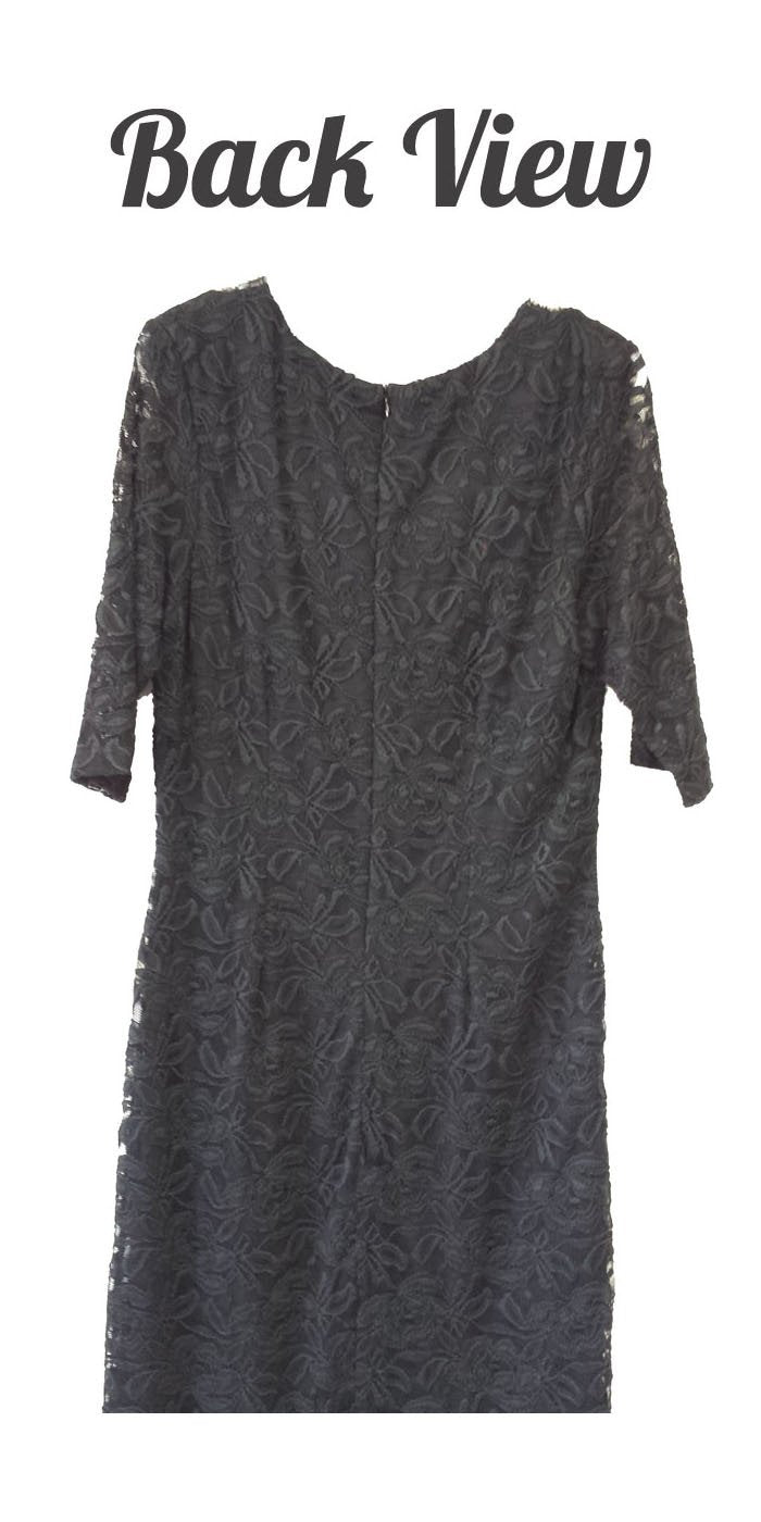 CLEARANCE - Modest Coral Knee Length Semi Formal Dress Short Sleeve Pearl Neck (Size XL, 3XL)