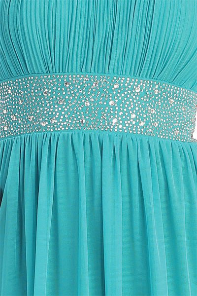 CLEARANCE - Celavie 2095L Dinner Party Long Plum One Shoulder Dress Chiffon (Size XL)