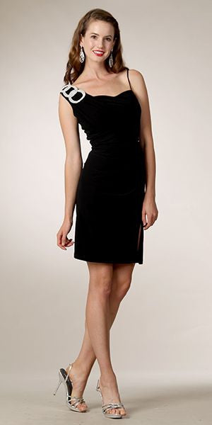 CLEARANCE - Celavie 6031s Black Wedding Guest Dress Elegant (Size XL)