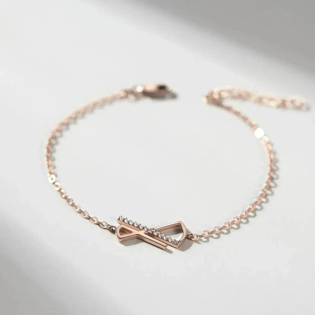 Infintity Charm Bracelet, Silver Infinite Jewelry, Stone Bracelet Fot