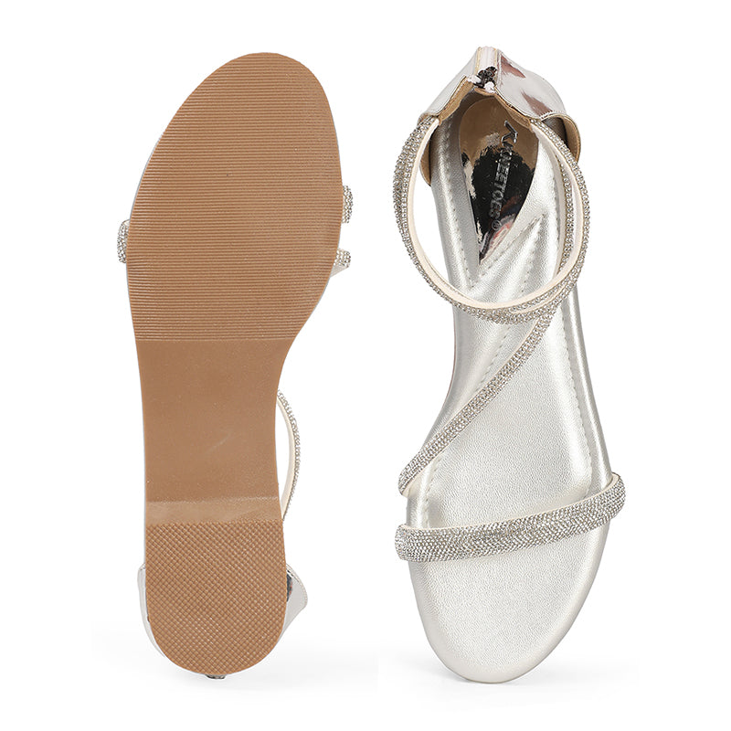 Solana- Silver Sandals