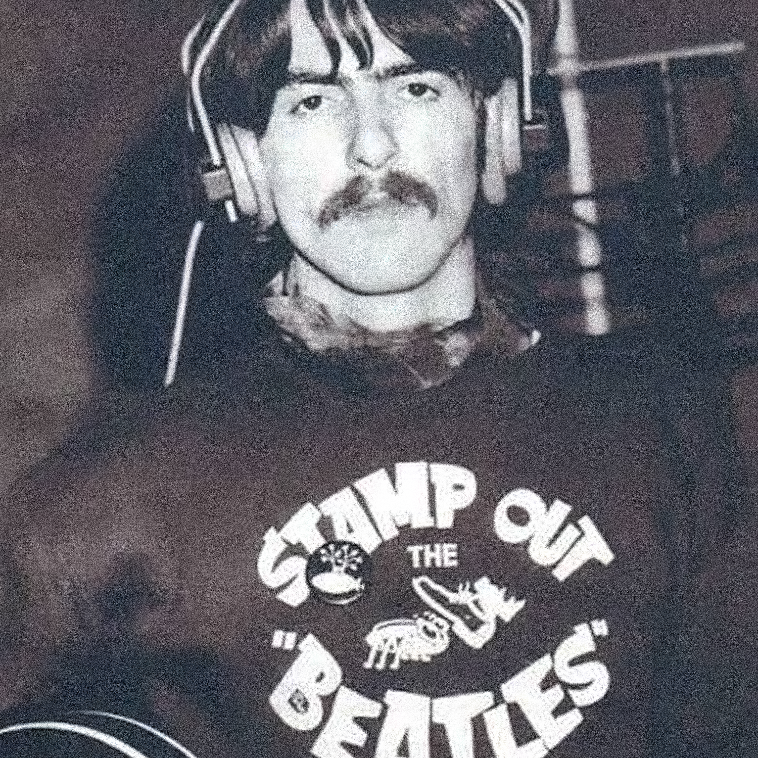 60s 'Stamp Out the Beatles' Black Crewneck Vintage Print